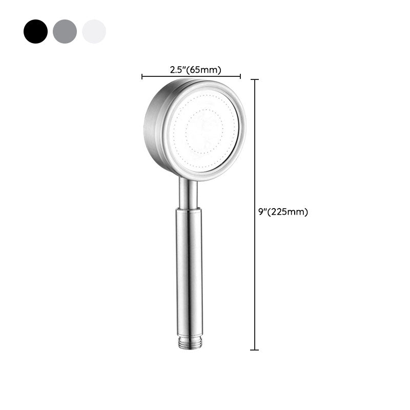 Lisslune | Classic Shower Head Round Metal Handheld Shower Head in Silver