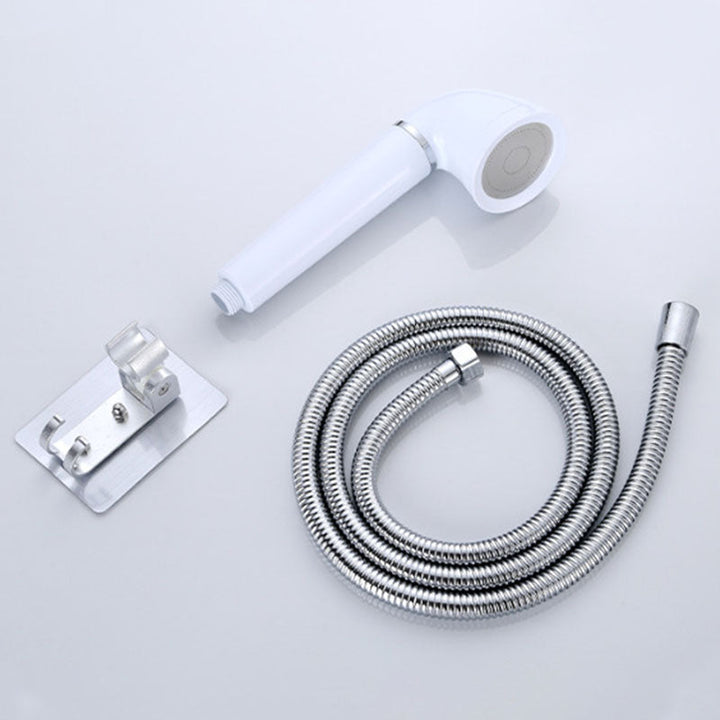 Lisslune | White round shower head plastic supercharged hand shower
