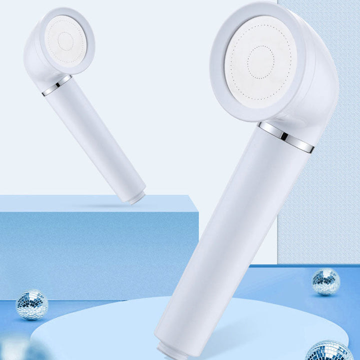 Lisslune | White round shower head plastic supercharged hand shower