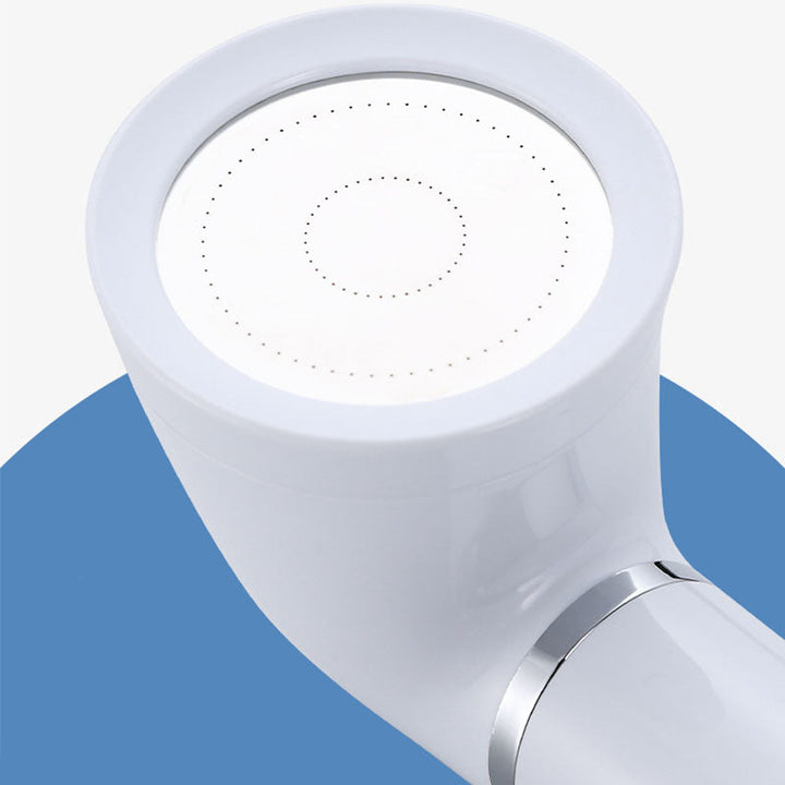 Lisslune | White round shower head plastic supercharged hand shower