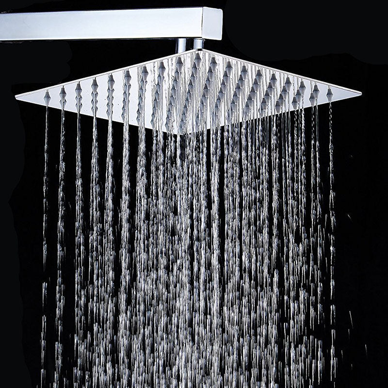 Lisslune | Showerhead Square Wall Mounted Rain Spray Stainless Steel Showerhead
