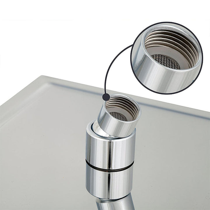 Lisslune | Showerhead Square Wall Mounted Rain Spray Stainless Steel Showerhead