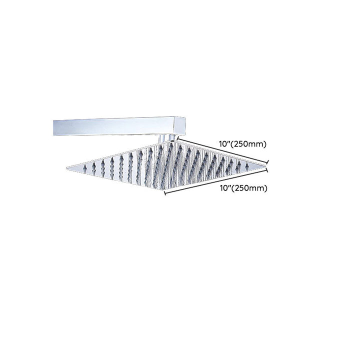 Lisslune | Showerhead Square Wall Mounted Rain Spray Stainless Steel Showerhead