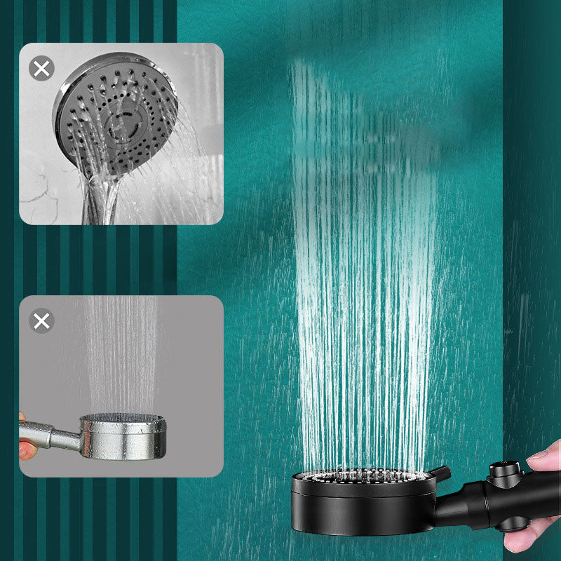 Lisslune | 5 setting patterns shower head plastic round handheld shower head