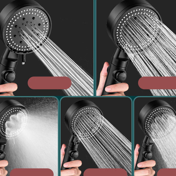 Lisslune | 5 setting patterns shower head plastic round handheld shower head
