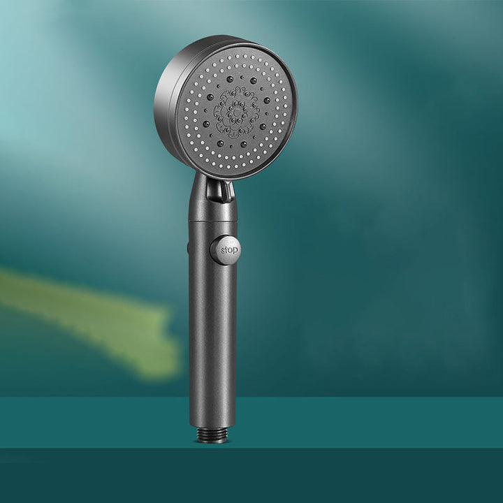 Lisslune | 5 setting patterns shower head plastic round handheld shower head