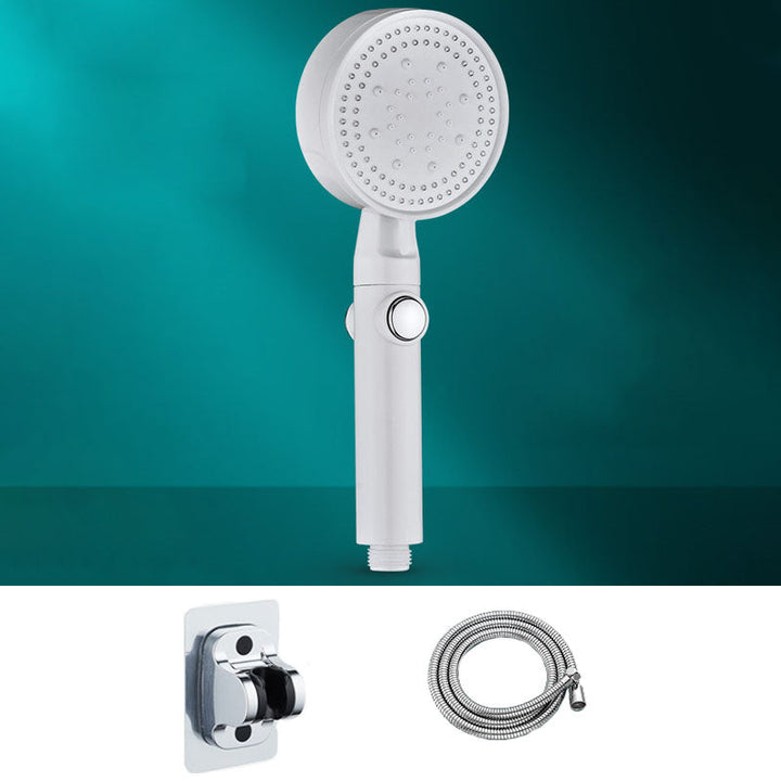 Lisslune | 5 setting patterns shower head plastic round handheld shower head