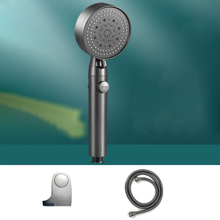 Lisslune | 5 setting patterns shower head plastic round handheld shower head