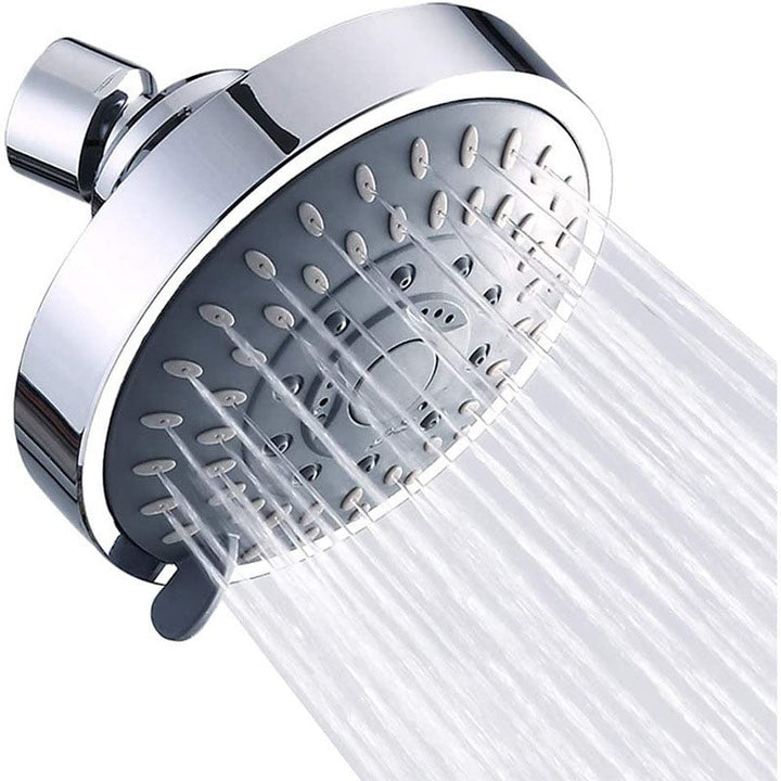Lisslune | Modern Shower Head Self-Cleaning Standard Round Shower Heads in Silver