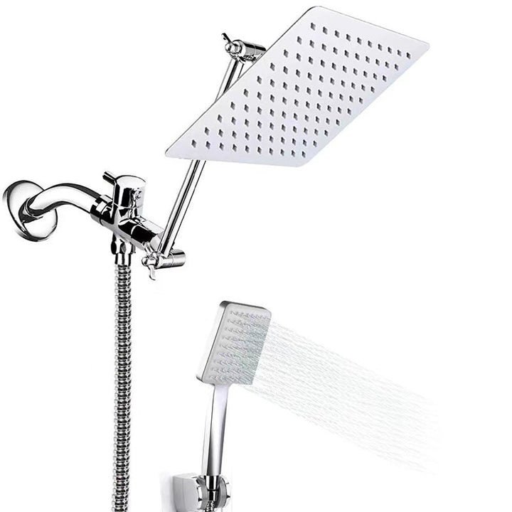 Lisslune | Classic Dual Shower Head Water-efficient Square Metal Dual Shower Head