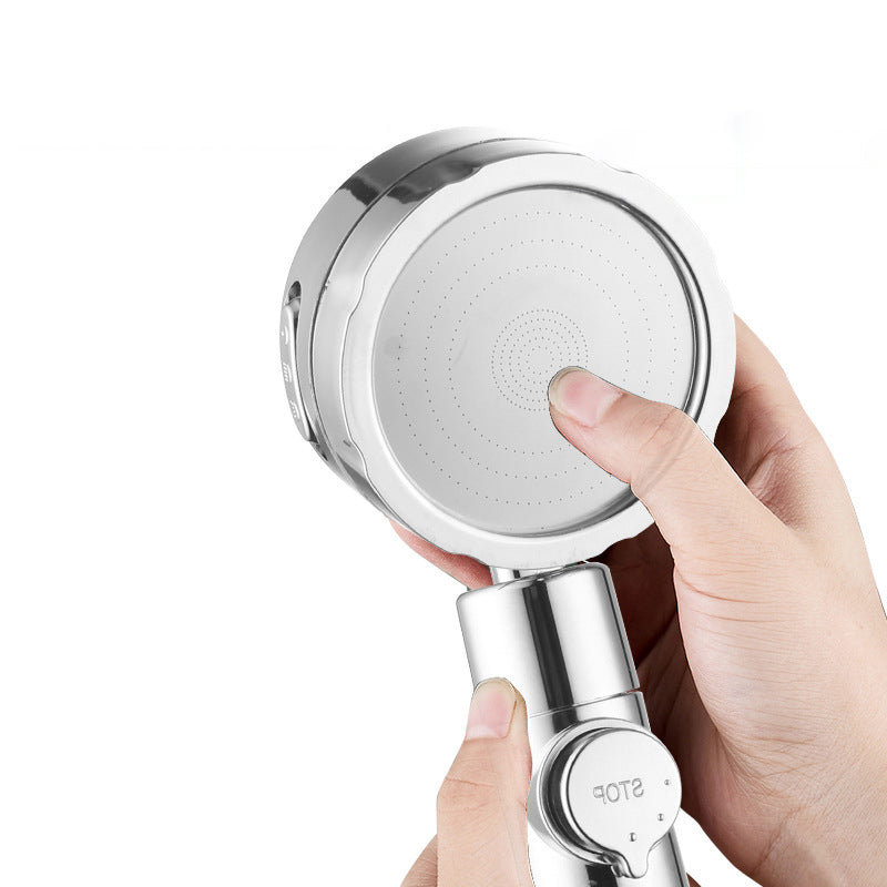 Lisslune | Adjustable Water Flow Showerhead Solid Color 3 Settings Round Handheld Shower