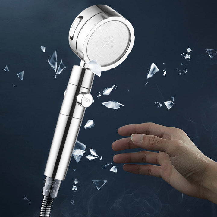 Lisslune | Adjustable Water Flow Showerhead Solid Color 3 Settings Round Handheld Shower