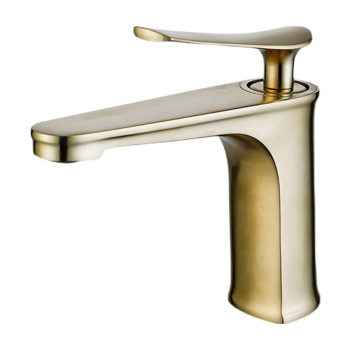 Lisslune | 1 Handle Full Copper Bathroom Sink Faucet Nordic Modern Vanity Faucet with Drain