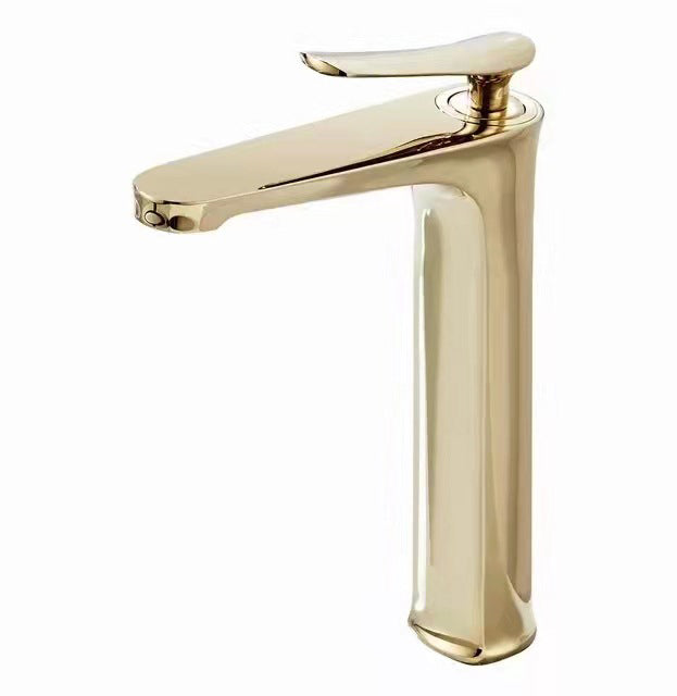 Lisslune | 1 Handle Full Copper Bathroom Sink Faucet Nordic Modern Vanity Faucet with Drain