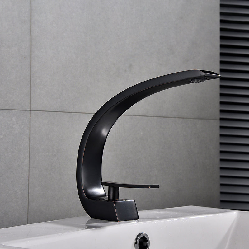 Lisslune | Waterfall Spout Widespread Sink Faucet Modern Lever Handles Sink Faucet