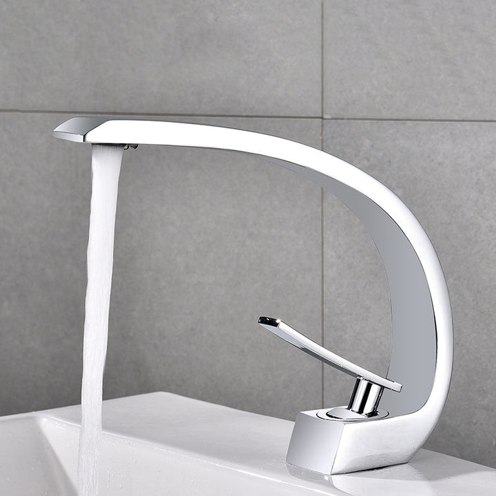 Lisslune | Waterfall Spout Widespread Sink Faucet Modern Lever Handles Sink Faucet