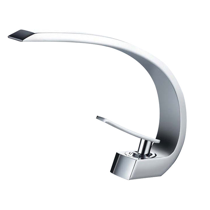 Lisslune | Waterfall Spout Widespread Sink Faucet Modern Lever Handles Sink Faucet