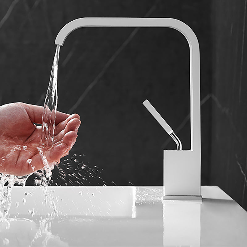 Lisslune | Waterfall Spout Widespread Sink Faucet Modern Metal Widespread Basin Faucet