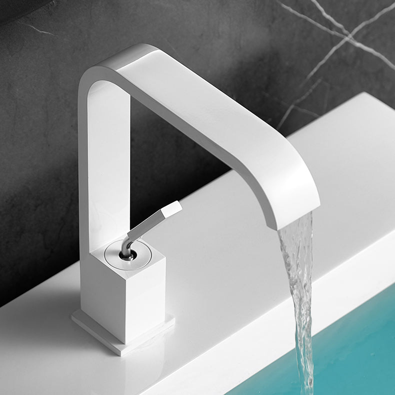 Lisslune | Waterfall Spout Widespread Sink Faucet Modern Metal Widespread Basin Faucet