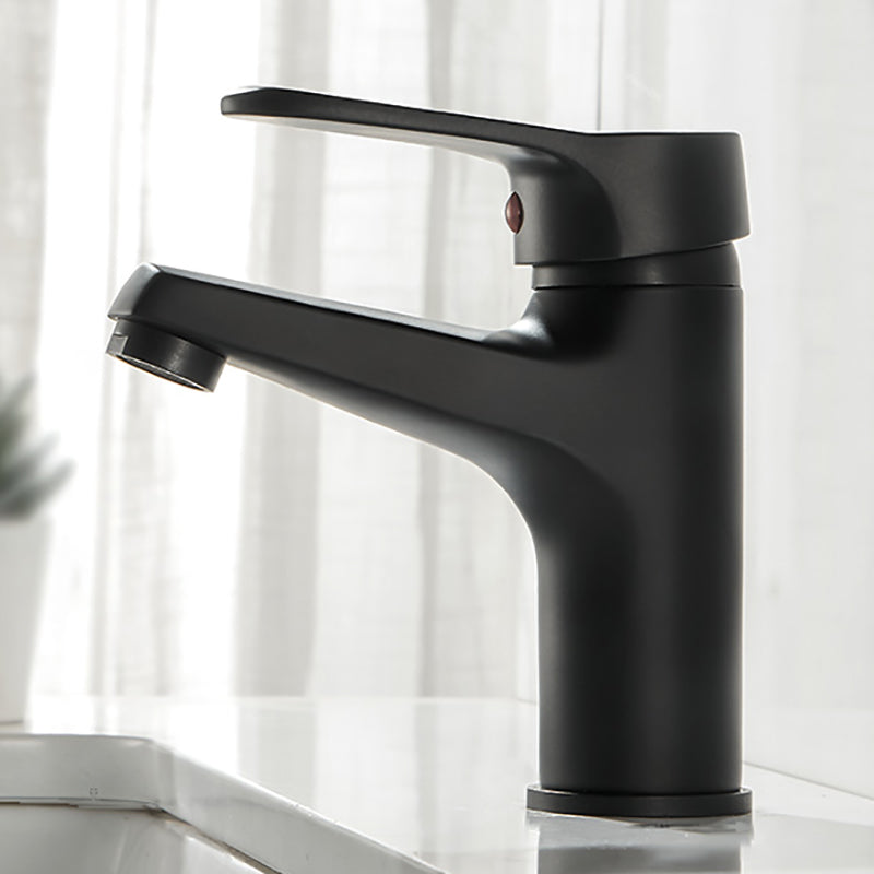 Lisslune | Modern Brass Bathroom Sink Faucet Round Lever Handles Sink Faucet