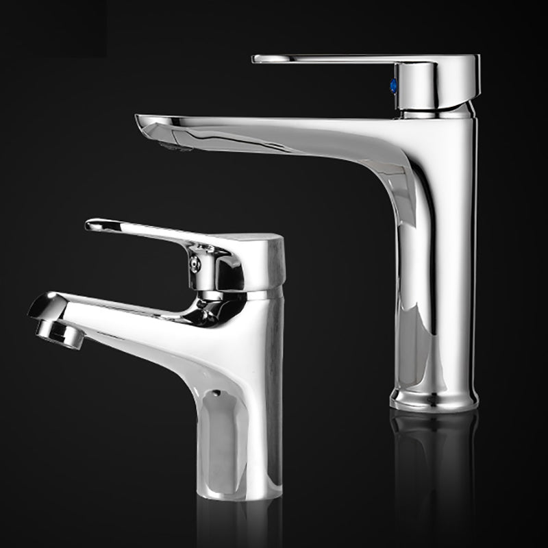 Lisslune | Modern Brass Bathroom Sink Faucet Round Lever Handles Sink Faucet