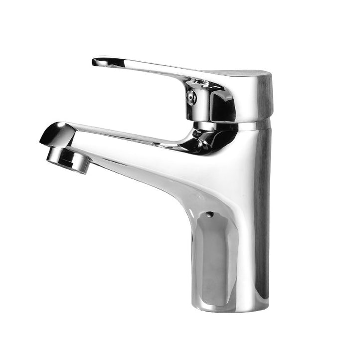Lisslune | Modern Brass Bathroom Sink Faucet Round Lever Handles Sink Faucet
