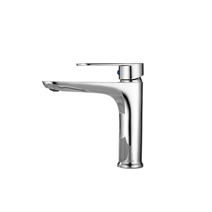 Lisslune | Modern Brass Bathroom Sink Faucet Round Lever Handles Sink Faucet