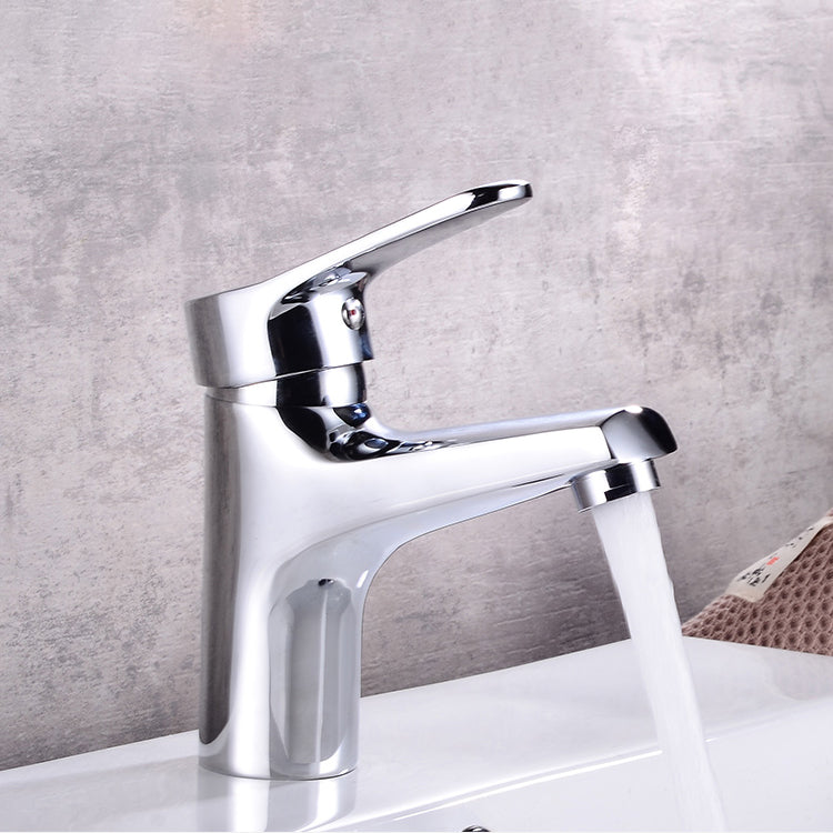 Lisslune | Modern Brass Bathroom Sink Faucet Round Lever Handles Sink Faucet