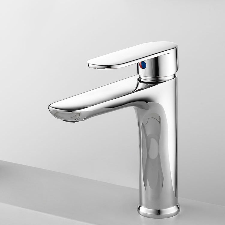 Lisslune | Modern Brass Bathroom Sink Faucet Round Lever Handles Sink Faucet