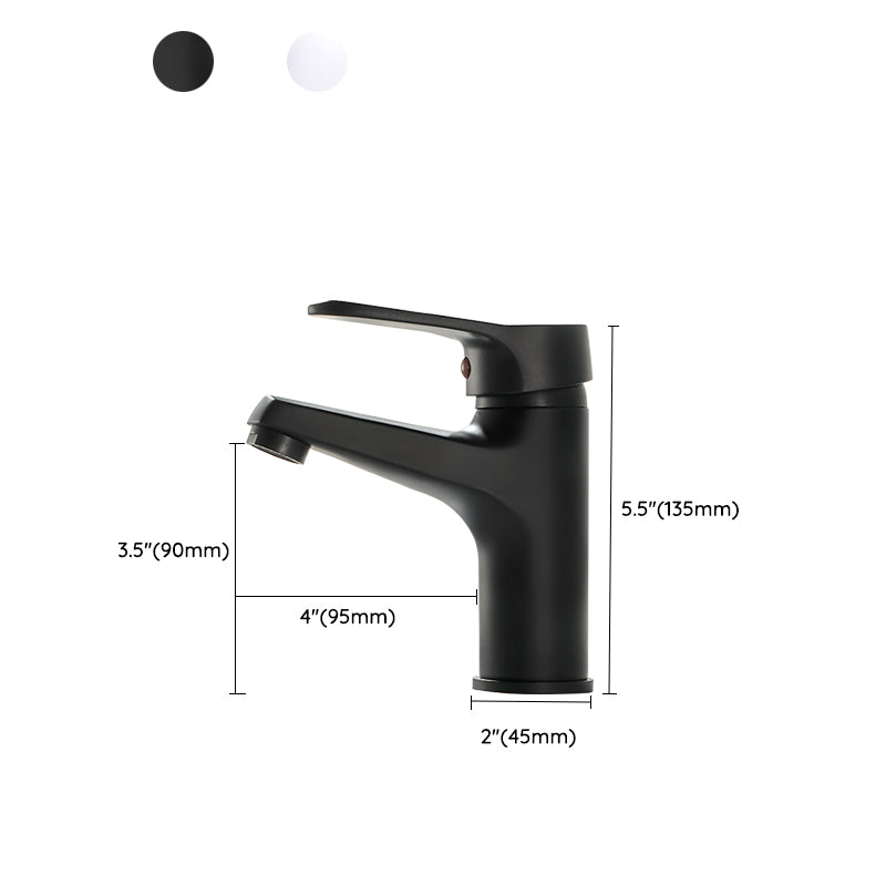 Lisslune | Modern Brass Bathroom Sink Faucet Round Lever Handles Sink Faucet