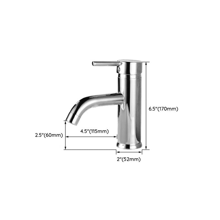 Lisslune | Modern Brass Bathroom Sink Faucet Round Lever Handles Sink Faucet