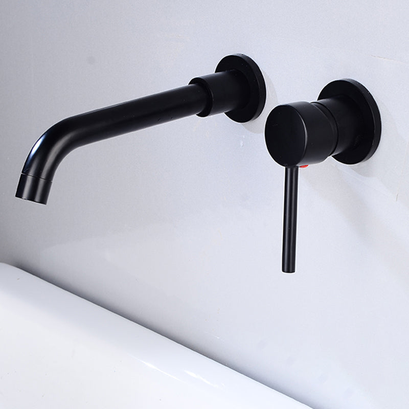 Lisslune | Lever Handles Wall Mounted Bathroom Faucet High Arc Basin Faucet