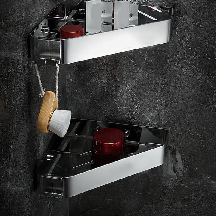 Lisslune | Stainless Steel Bathroom Accessory Set Modern Triangle Basket