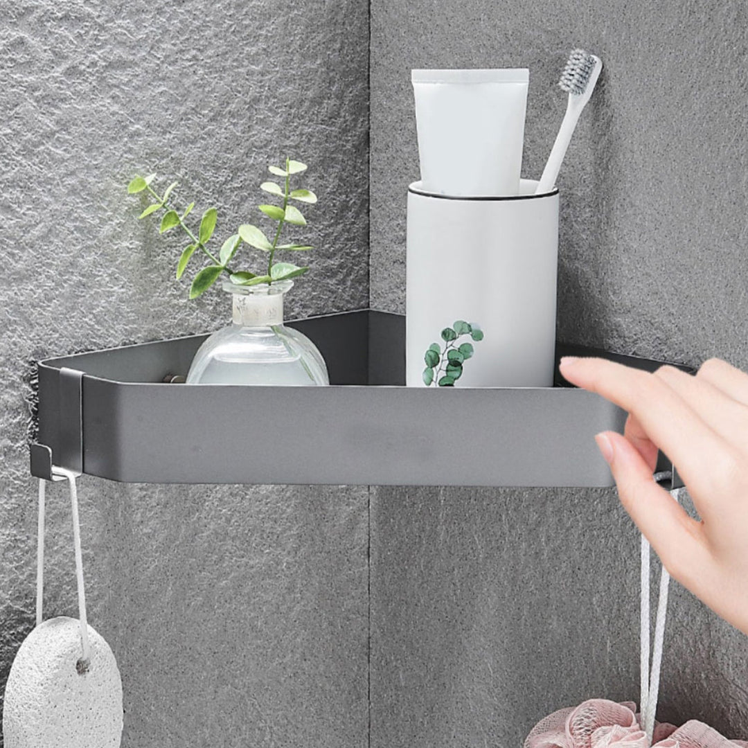 Lisslune | Stainless Steel Bathroom Accessory Set Modern Triangle Basket