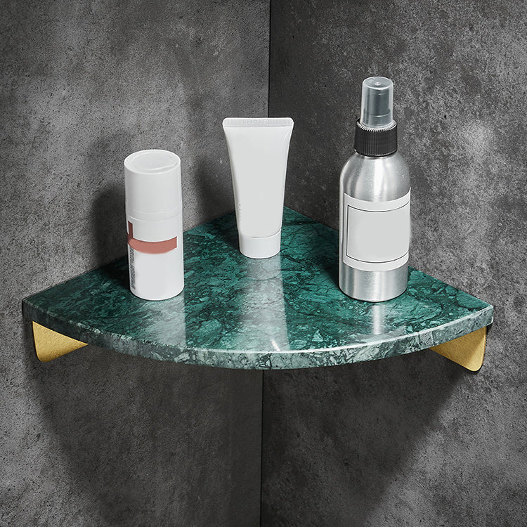 Lisslune | Marble 2-piece Bathroom Accessory Set Brushed Metal Bathroom Shelf