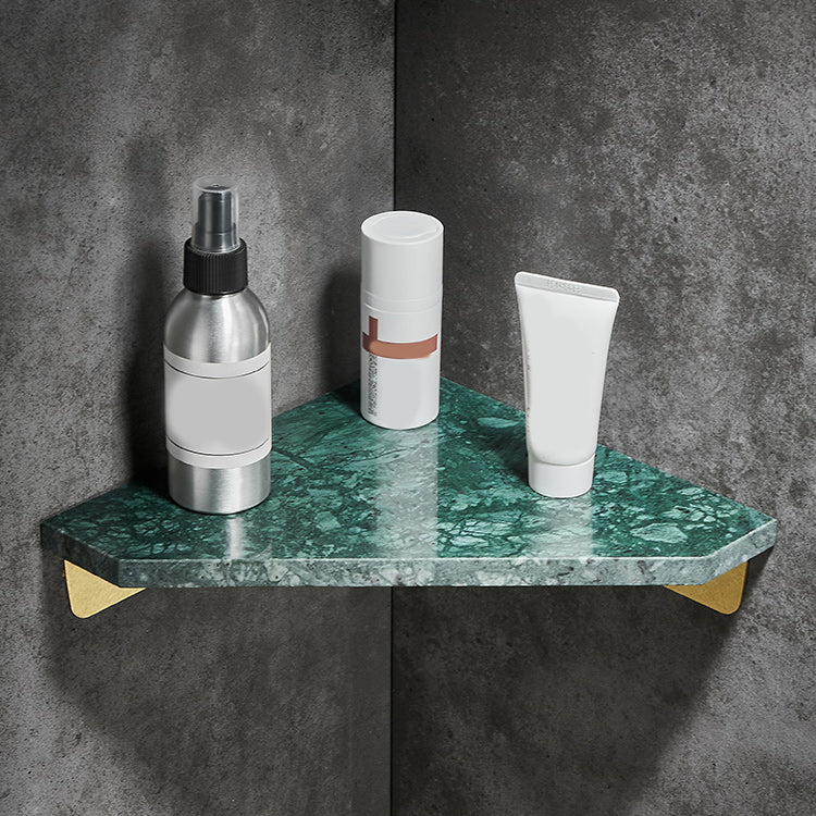 Lisslune | Marble 2-piece Bathroom Accessory Set Brushed Metal Bathroom Shelf