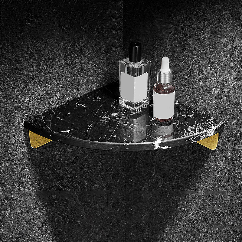 Lisslune | Aluminium Bathroom Accessory Set 4 cm high Marble Bath Shelf
