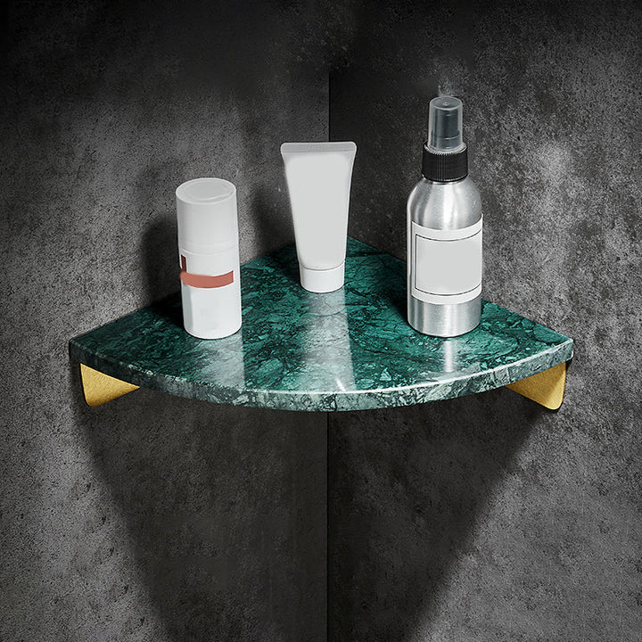 Lisslune | Aluminum Bathroom Accessory Set 4 cm high Marble Bath Shelf