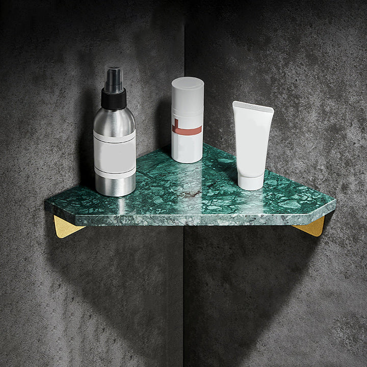 Lisslune | Aluminum Bathroom Accessory Set 4 cm high Marble Bath Shelf