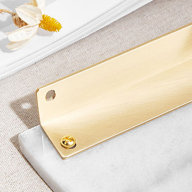 Lisslune | 2-piece marble bathroom shelf brass bathroom accessory set in white/green