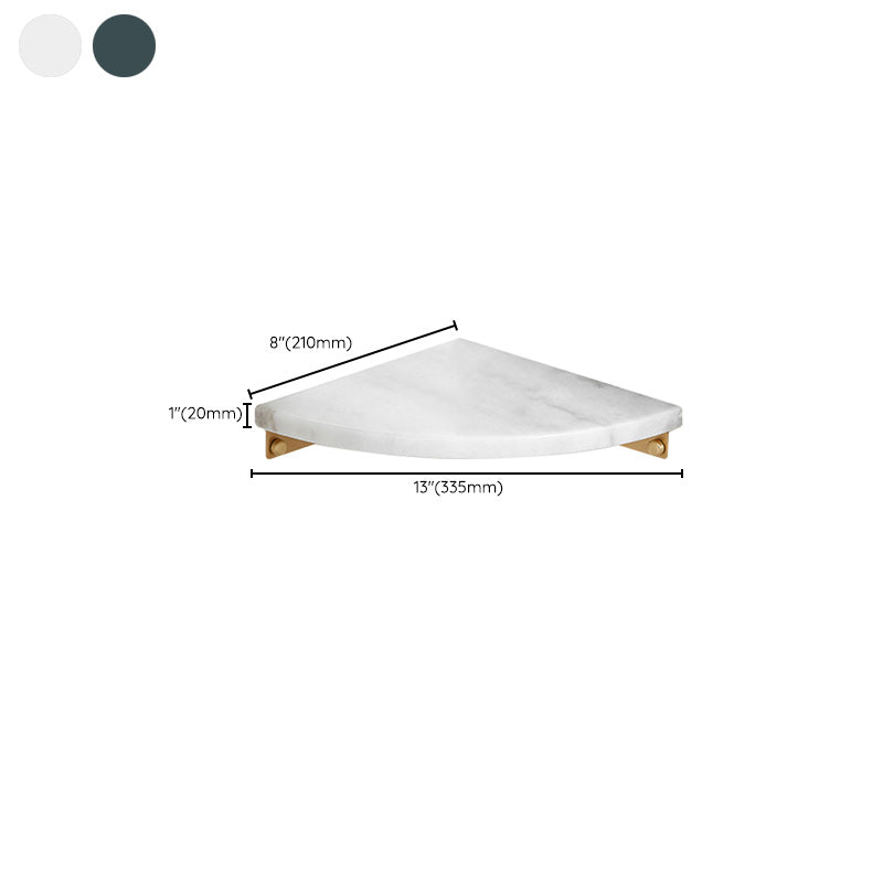 Lisslune | 2-piece marble bathroom shelf brass bathroom accessory set in white/green