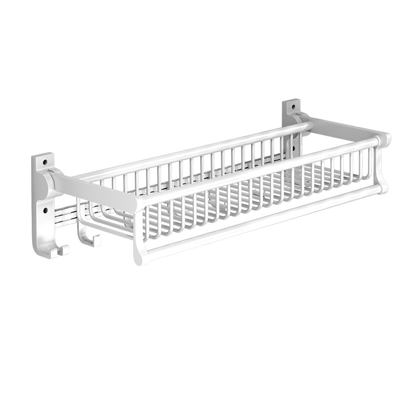 Lisslune | Modern style bathroom accessory set with bathroom shelf/towel rack/toilet brush in white