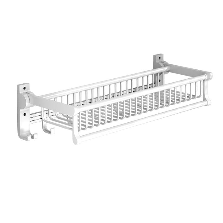 Lisslune | Modern style bathroom accessory set with bath shelf/towel holder/toilet brush in white