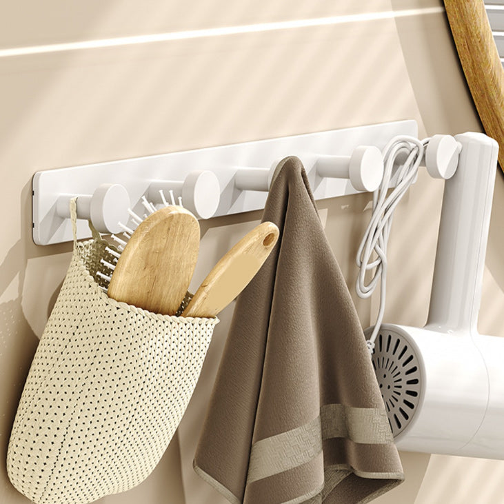 Lisslune | Modern style bathroom accessory set with bathroom shelf/towel rack/toilet brush in white