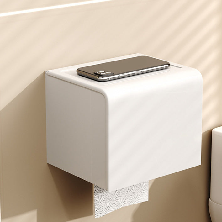 Lisslune | Modern style bathroom accessory set with bathroom shelf/towel rack/toilet brush in white