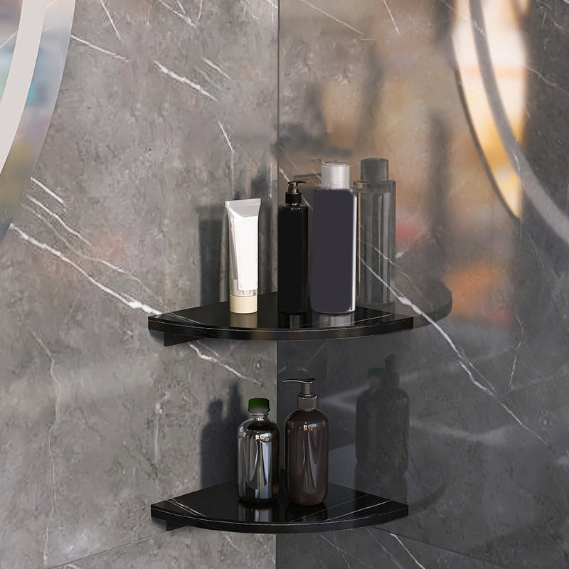 Lisslune | 3-piece modern bathroom accessory set marble and metal bathroom shelf