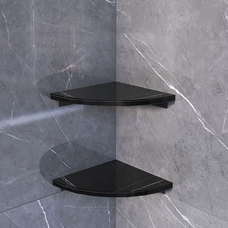 Lisslune | 3-piece modern bathroom accessory set marble and metal bathroom shelf