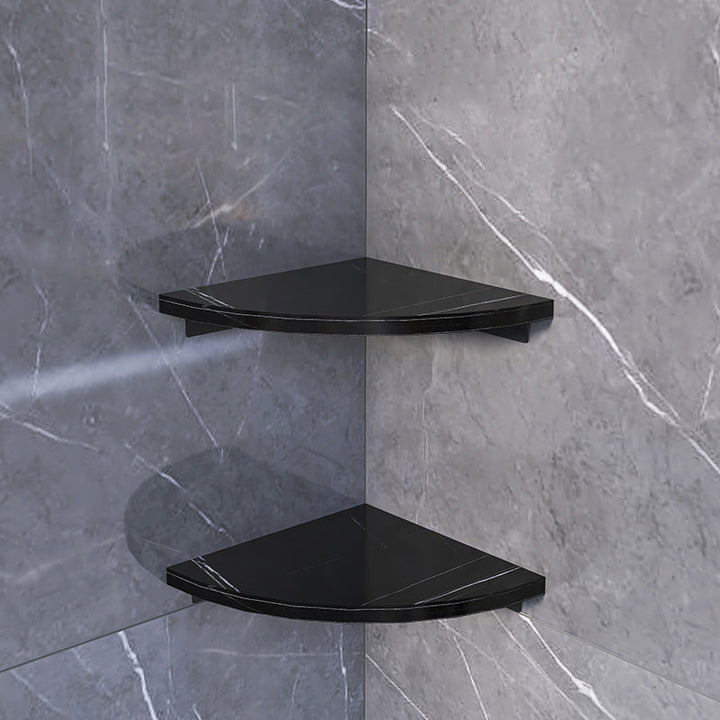 Lisslune | 3-piece modern bathroom accessory set marble and metal bathroom shelf