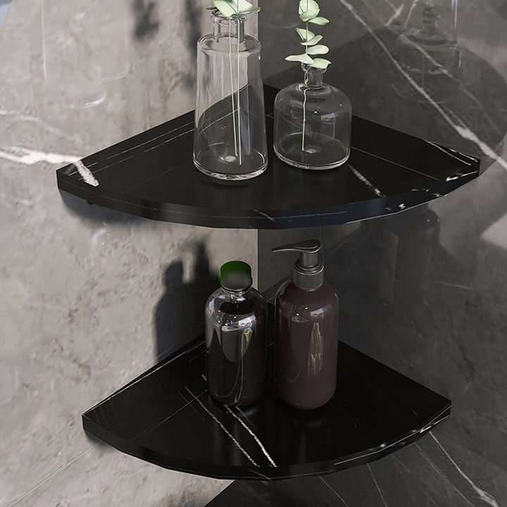 Lisslune | 3-piece modern bathroom accessory set marble and metal bathroom shelf