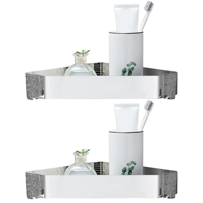 Skorter | Contemporary Stainless Steel Bathroom Shelf 2-Piece Bathroom Accessory Set
